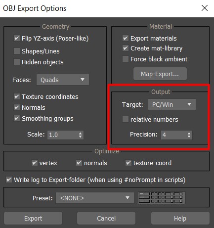 3dsimed how to export obj as models